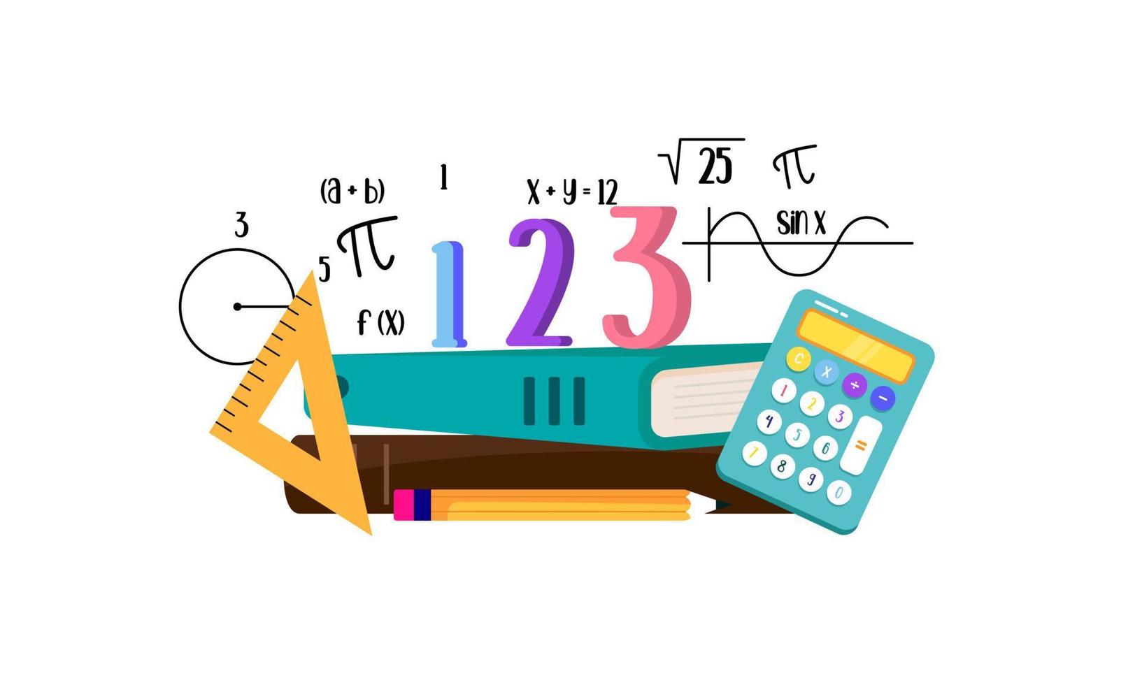 cartoon-maths-elements-background-education-logo-vector